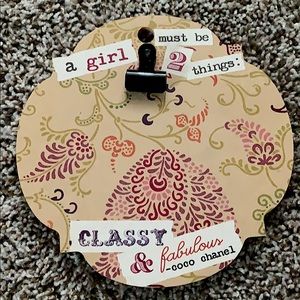 Coco Chanel Quote Paisley Picture Stand Frame - Gift For Girl, Mom, Wife